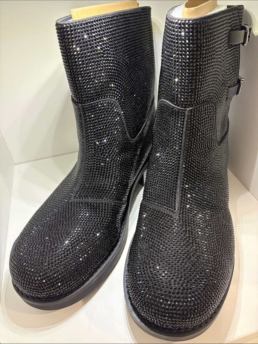 Michael Kors Darlington flat Black bootie with hot fixed stones